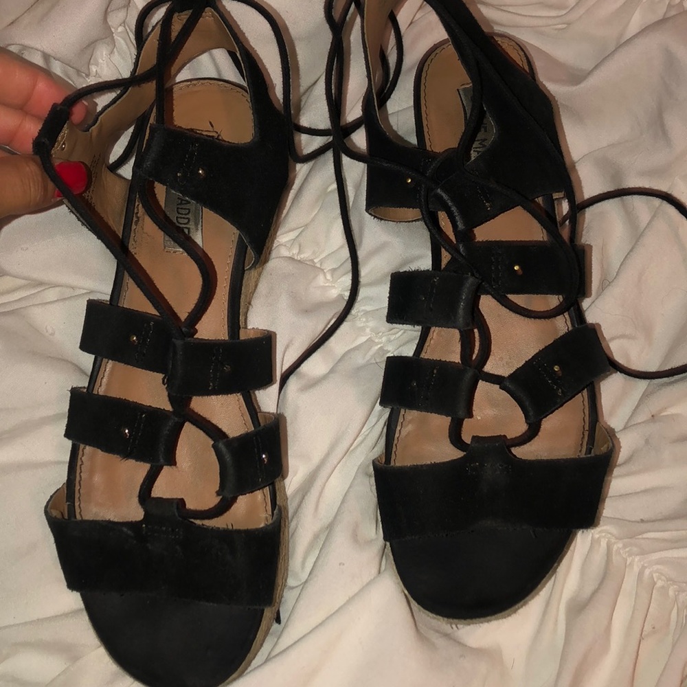 Black Steve Madden wedges